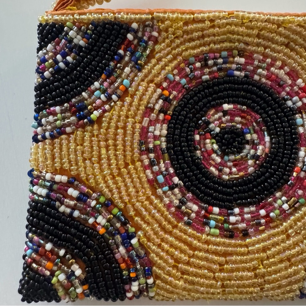 Beaded Small Card/Coin Pouch - Picture 2 of 10
